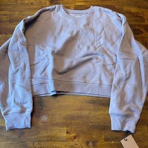 Girlfriend Collective 50/50 Cropped Sweatshirt size L color Taro